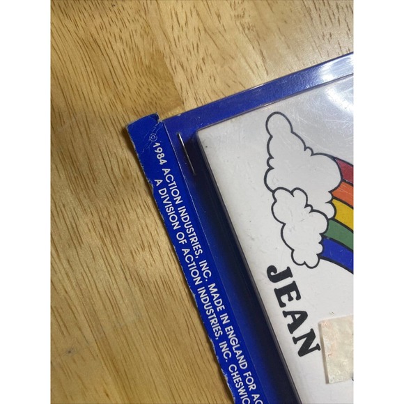 VINTAGE/RETRO JEAN RAINBOW&SUN NEW DEAD STOCK CERAMIC DOOR NAME PLAQUE 1984!! - Picture 3 of 12